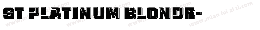 ST Platinum Blonde字体转换